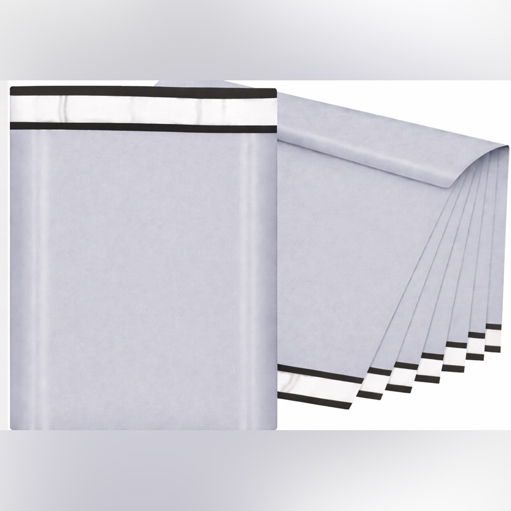 Set of 20 Light Gray Blue Poly Mailers 19x24 Large Shipping Bags Self Seal New